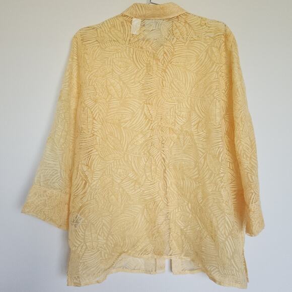 Vintage Alfred Dunner Sheer Burn Out Shirt - Picture 7 of 8